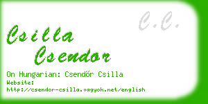 csilla csendor business card